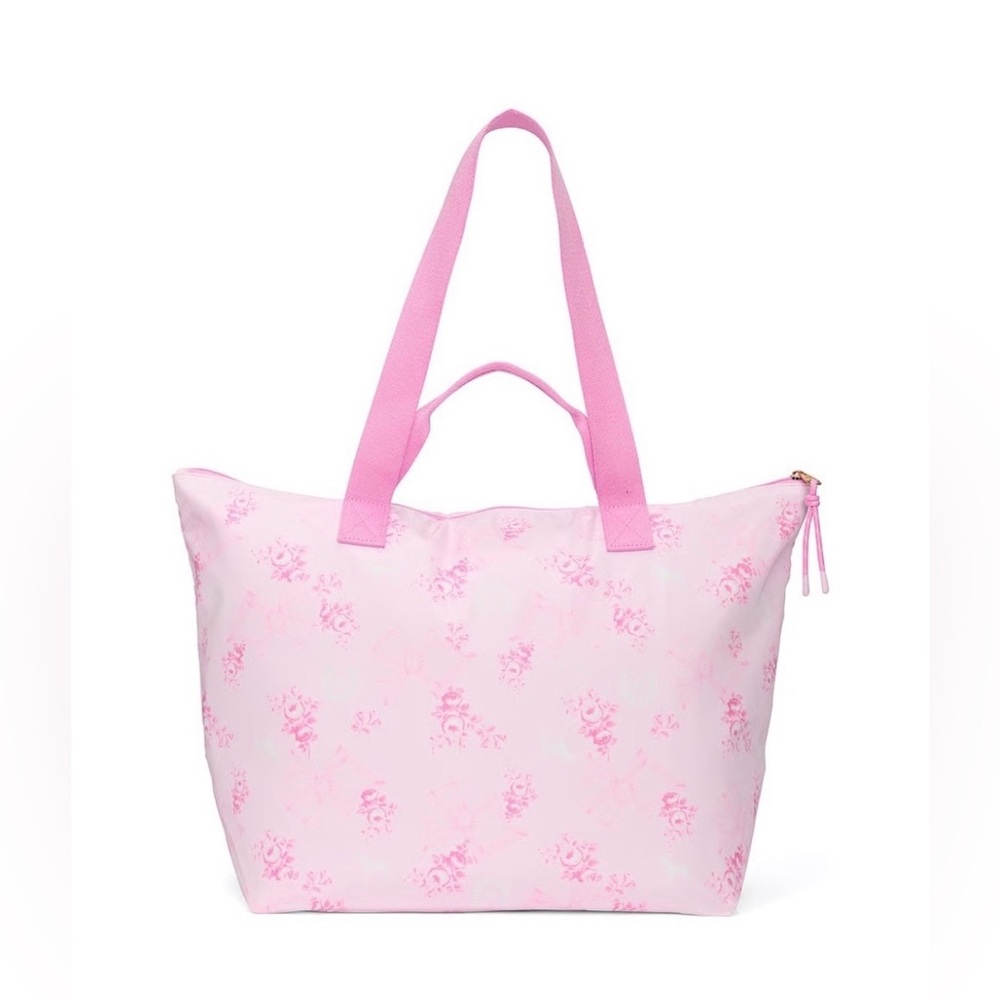 PINK X LoveShackFancy Tote Bag Pink Floral Beaux Icons Regular NWT - Picture 2 of 4